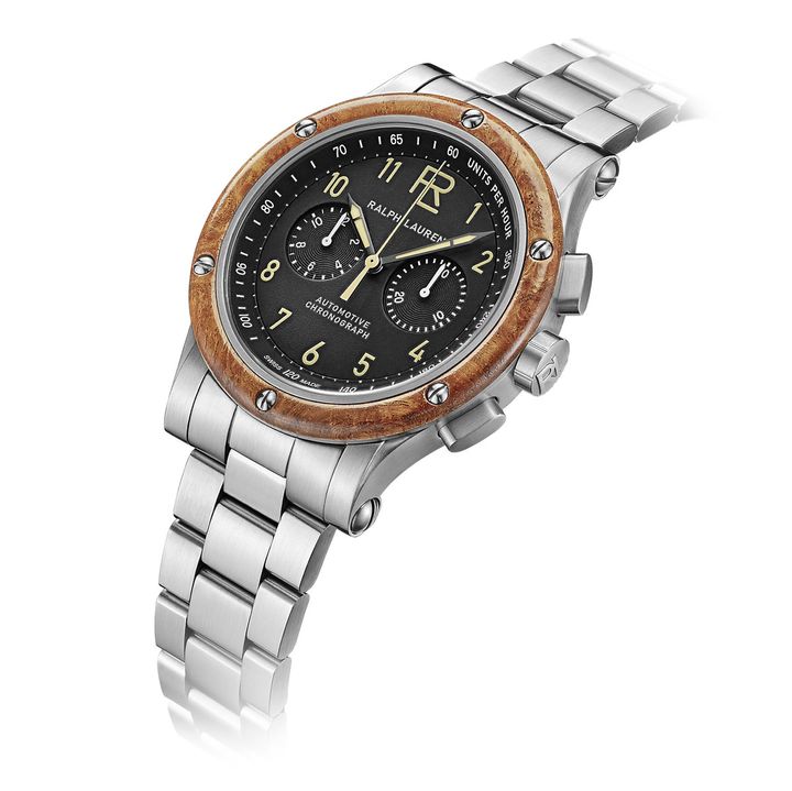 42MM クロノグラフ スティールウッドベゼル