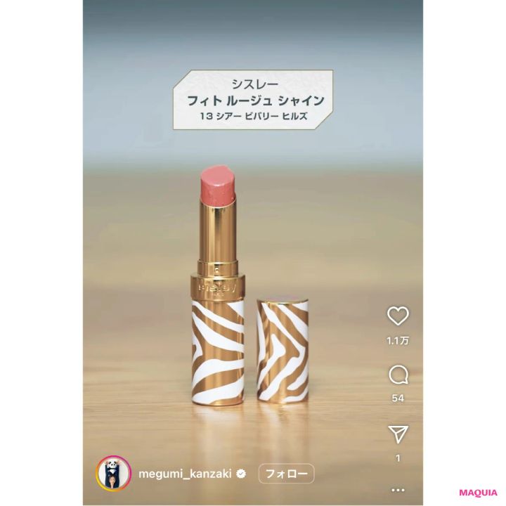 神崎 恵さんのこれ いいよ図鑑のインスタ画面 シスレー