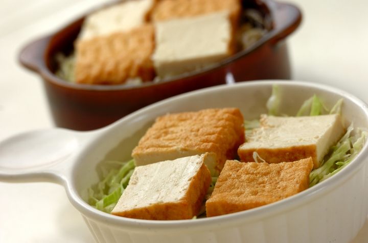 厚揚げのお好み焼き風の作り方1