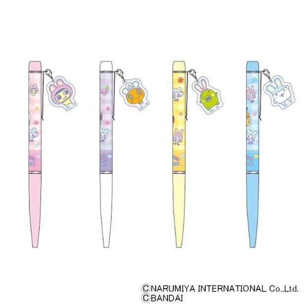 MEZZO PIANO with TAMAGOTCHI チャームつきボールペン(4種)/各1540円