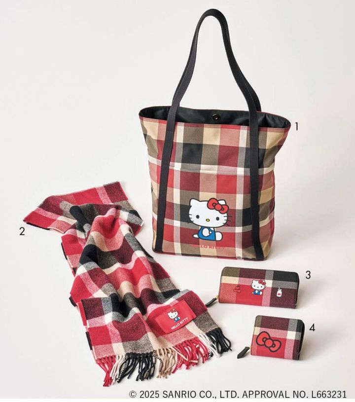 1.トートバッグ ［H39×W30×D14］ ¥24,200、2.マフラー¥19,800、3.長財布［H9.5×W19］¥30.800、4.二つ折り財布［H9.5×W11］¥28,600（すべてブルーレーベル・クレストブリッジ／SANYO SHOKAI カスタマーサポート）※全国のブルーレーベルのショップ、クレストブリッジオンラインストアにて12/3発売予定