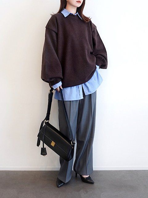 ブラウンニットコーデ3