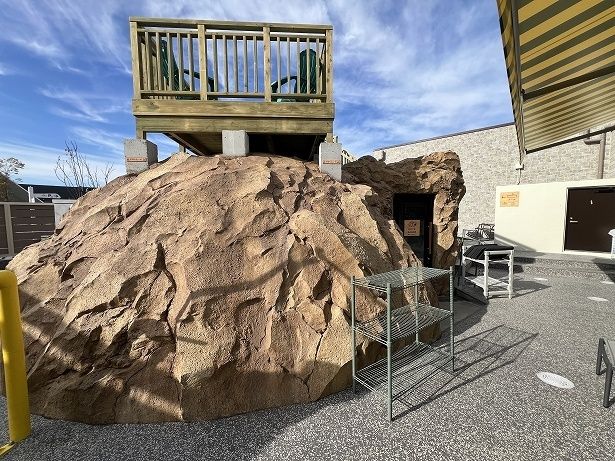 まさに岩の形をした「ROCK SAUNA」