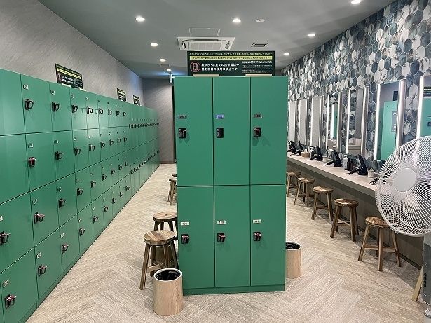 形の違う2種のロッカーがある