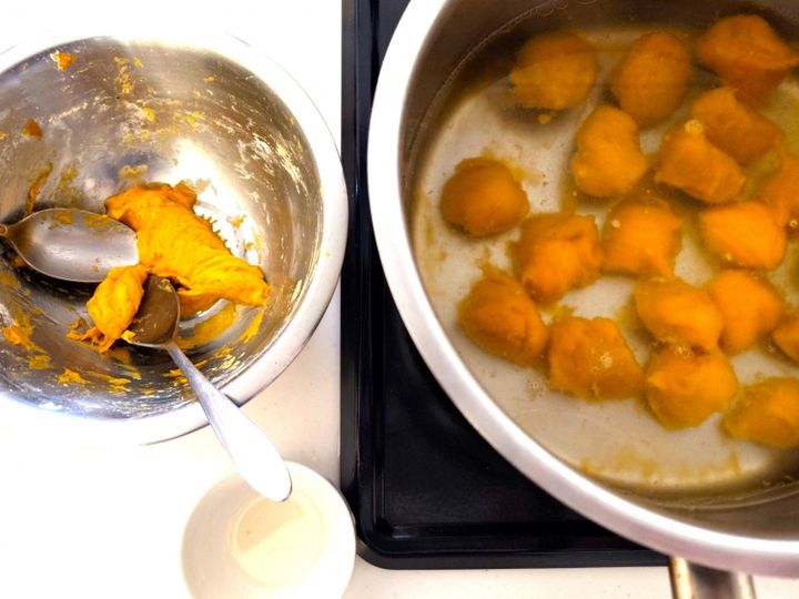 生ハムとカボチャのクリームニョッキの作り方4