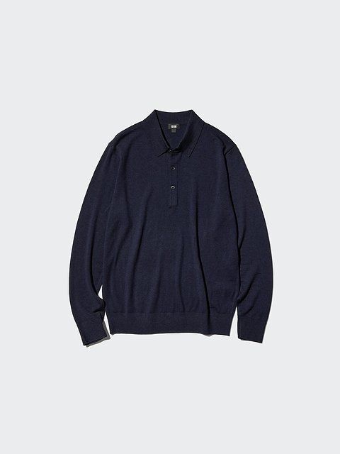 ユニクロのメリノニットポロセーター