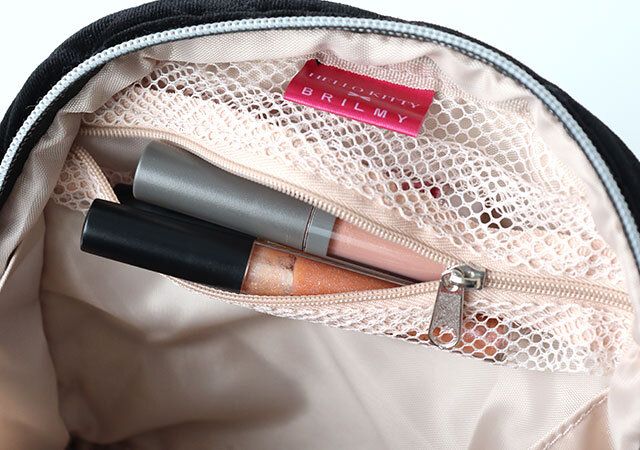 宝島社ムック付録HELLO KITTY × BRILMY 中身が見えて時短がかなう ズボラに優しいコスメポーチ BOOK VELOUR BLACK ver.5