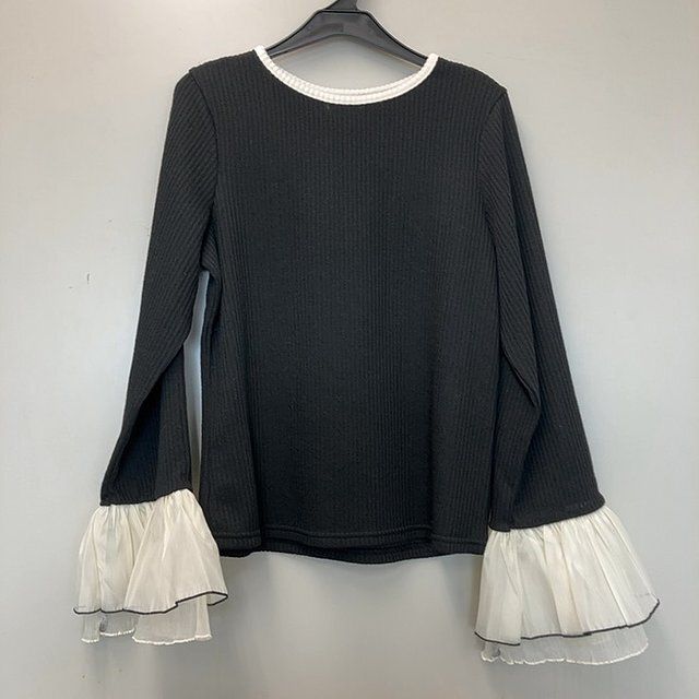 しまむらyuki×Taiyou袖デザインリブニットプルオーバー