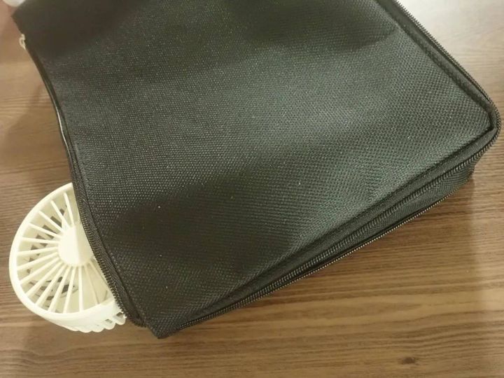 DAISO(ダイソー)：マチが広がるファブリックケース(A5、ブラック、グレー)