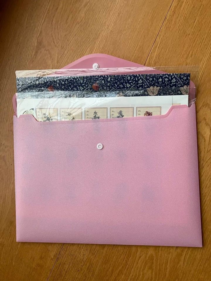 DAISO(ダイソー)：ラメドキュメントファイル A4(パステルカラー)