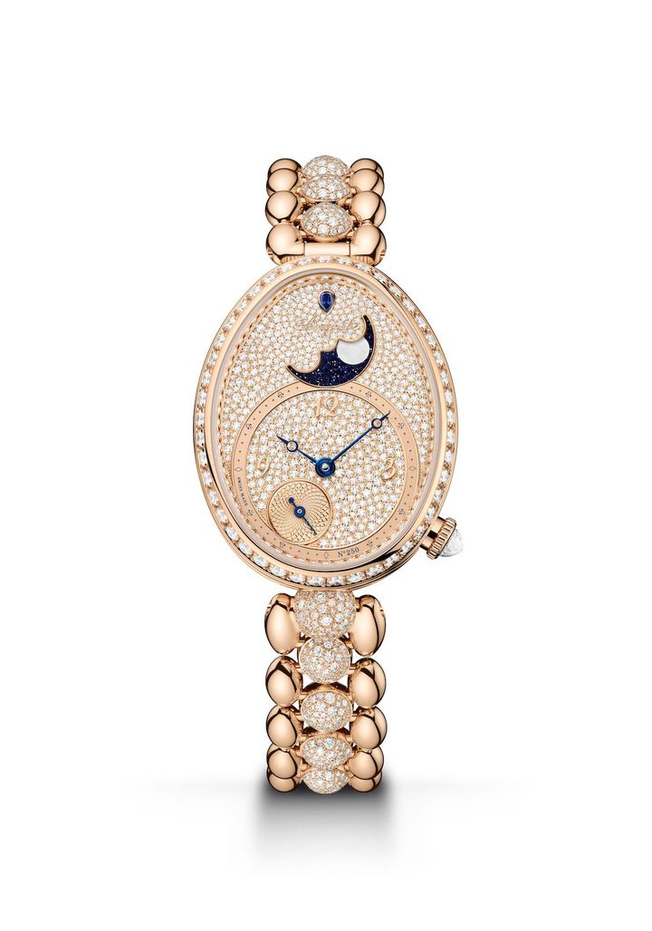 「レーヌ・ドゥ・ナープル 9935」18K ブレゲゴールド×スノーセッティングダイヤル ¥23,221,000／BREGUET（ブレゲ ブティック銀座 03-6254-7211）