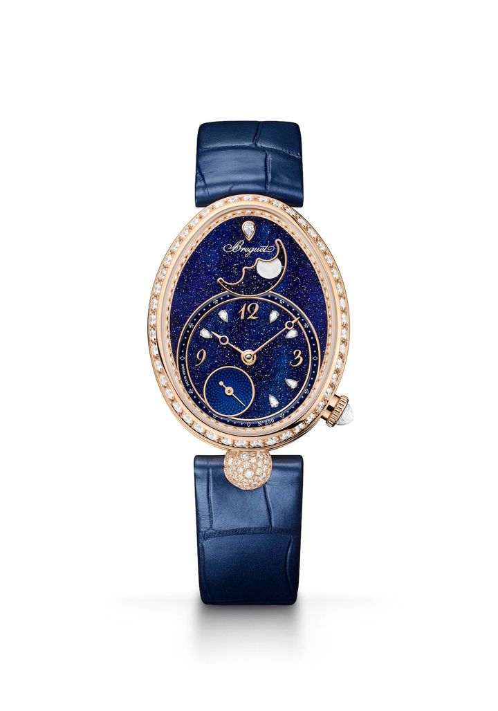 「レーヌ・ドゥ・ナープル 9935」18K ブレゲゴールド×ブルーアベンチュリンダイヤル ¥9,427,000／BREGUET（ブレゲ ブティック銀座 03-6254-7211）
