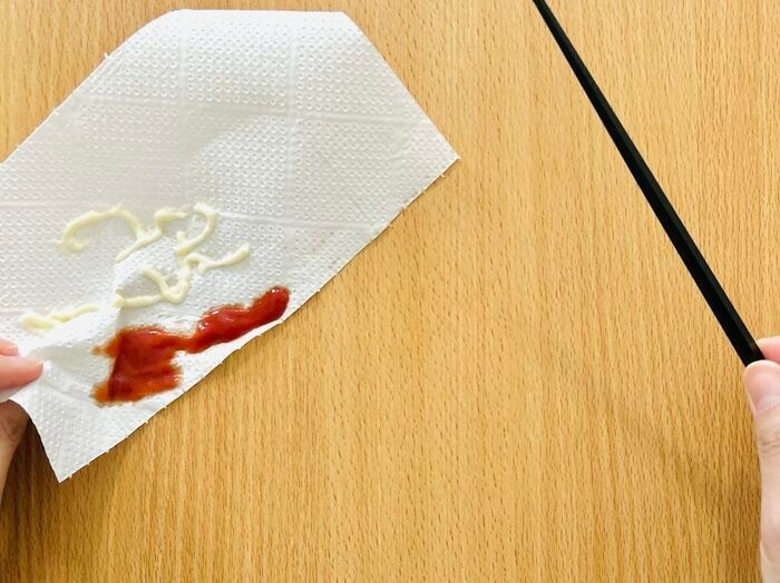 マヨやケチャップをこぼしたときは→まるで〈実験みたいなお掃除術〉で一瞬でピカピカに！