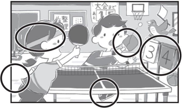 アタマの体操：まちがい探し（答え）