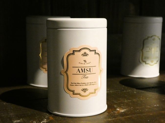 TEA ROOM flower bird 紅茶 缶入り