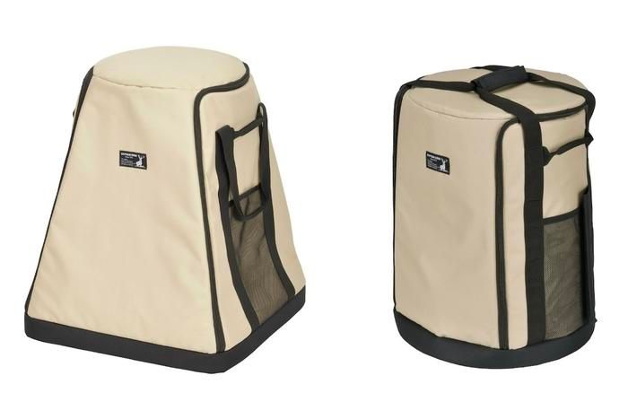 SL51型石油ストーブ専用収納ケース(左) SZ32型石油ストーブ専用収納ケース(右)