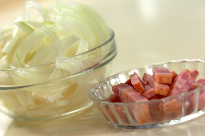 簡単とろーり！カボチャのグラタンの下準備2