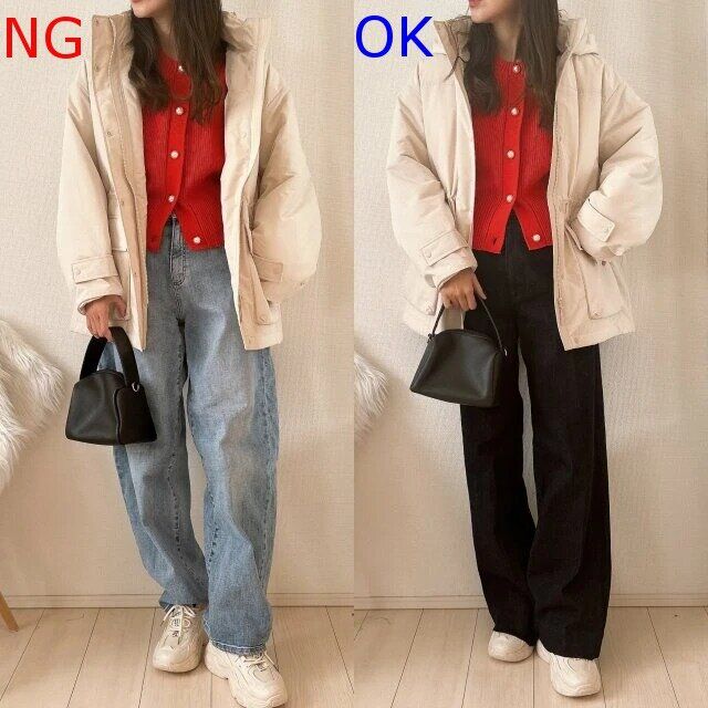 淡色ダウンコートNG＆OKコーデ