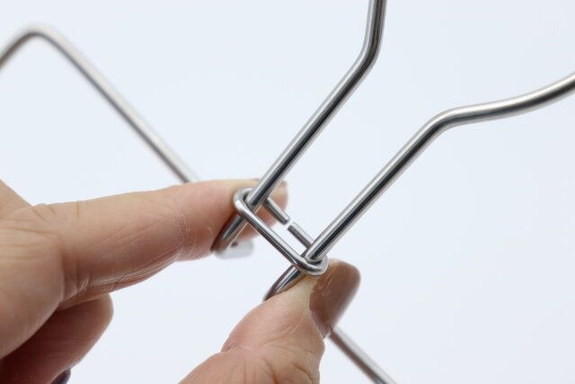 蛇口につけるステンレス水切りネットホルダー 留め具