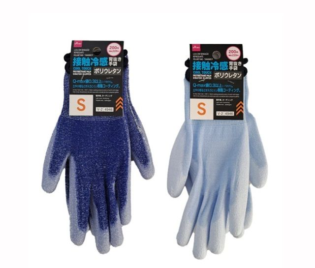 ダイソー 接触冷感背抜き手袋（ポリウレタン、Ｓ）