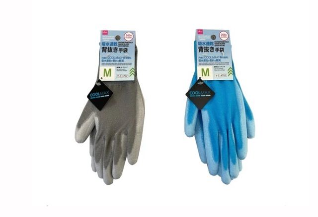 ダイソー 吸水速乾背抜き手袋（Ｍ）