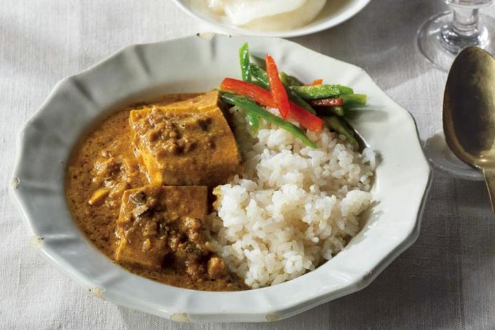 「豆腐の酒粕カレー」のできあがり！