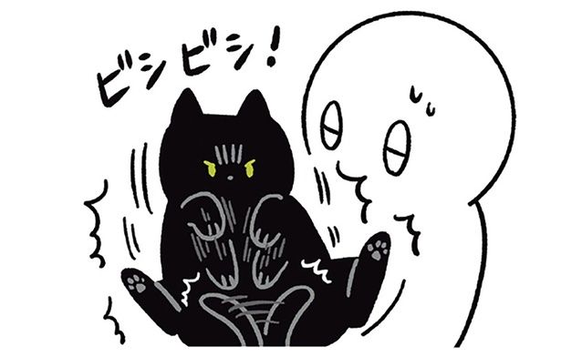 抱っこされてるのにしっぽに夢中なろん （C）AKR／KADOKAWA