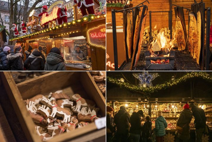 フードやグッズの屋台が並ぶ