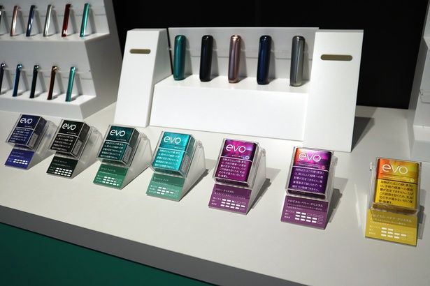 「エボ・ブラック・メンソール」と「エボ・フレッシュ・ミント」が加わり全7銘柄となったEVO