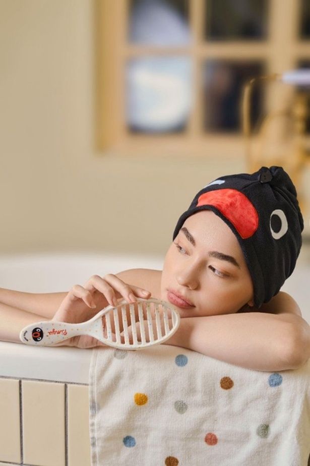 ピングーになりきれる！速乾タオルをかぶればバスタイムが楽しく