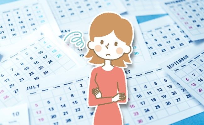 カレンダーと女性