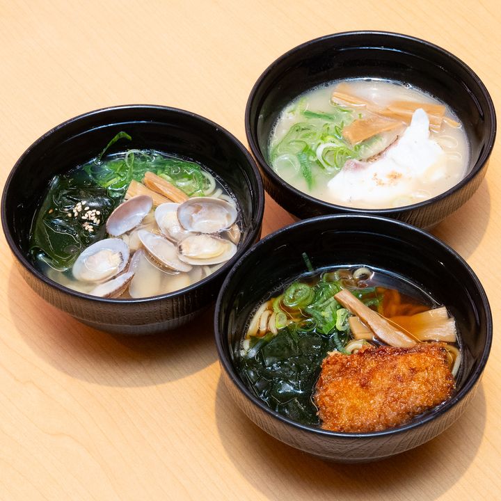 スシロー「新たな定番ラーメン（貝塩・まぐろ醤油・鯛白湯）」