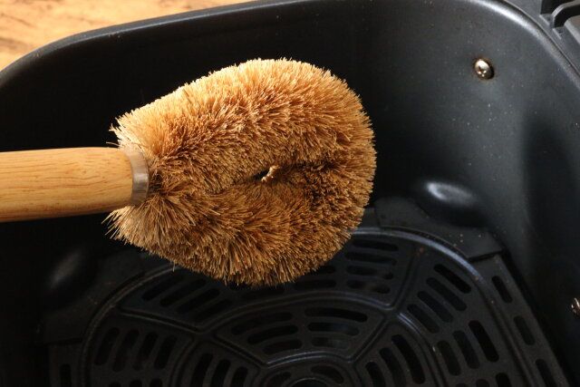 木柄たわし 使用例