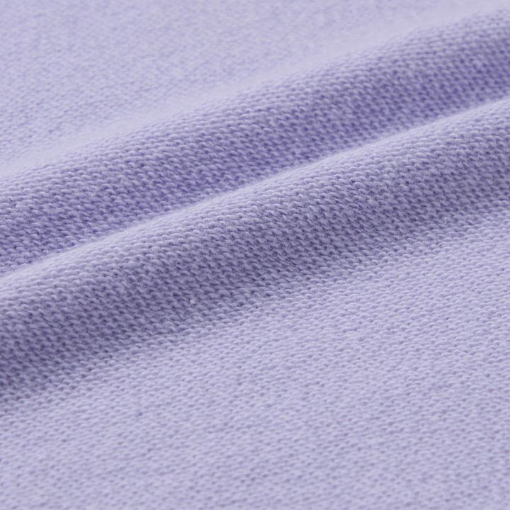 ユニセックス裏毛プルオーバー 素材アップ