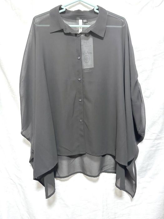 しまむら「シアーポンチョシャツ」