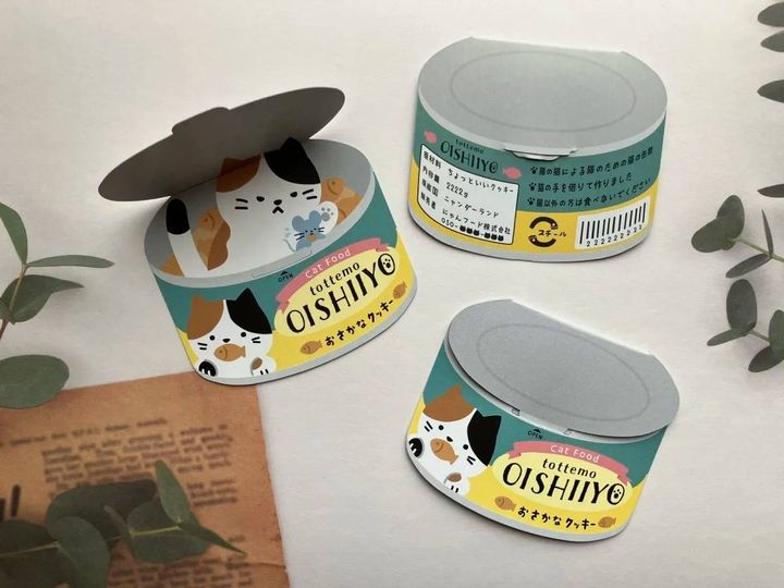 Seria(セリア)：メッセージカード ねこ缶