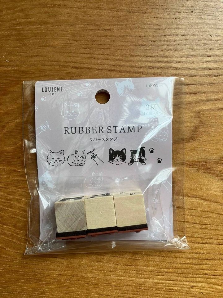 Seria(セリア)：LJP ラバースタンプ 3P ネコ