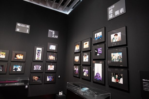 第1章では、セル画を約270点展示。圧倒的な枚数のセル画が各話ごとに展示され、放送当時のエピソードがよみがえる