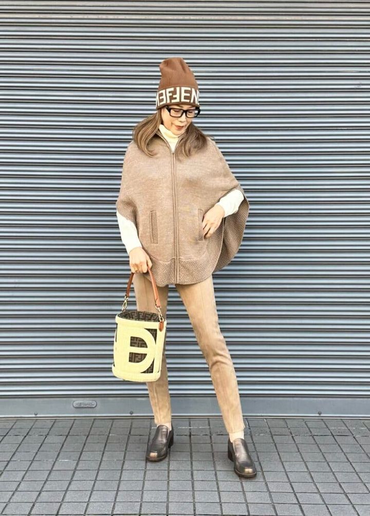 MOTOMIさん12月ブログ_カフェオレカラーコーデ