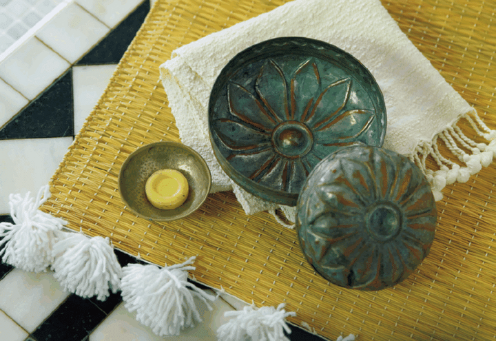 ゴザマット¥11,330、タオル¥7,480 ／ともにファティマ モロッコ、その他／かれんさん私物