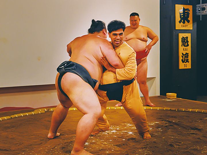 有楽町『東京相撲祭』のチャレンジ相撲