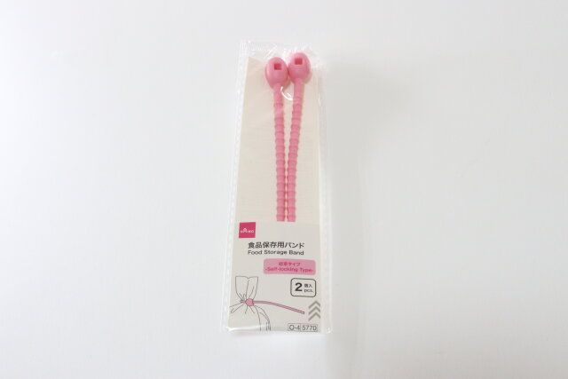 ダイソーの食品保存用バンド 結束タイプのパッケージ