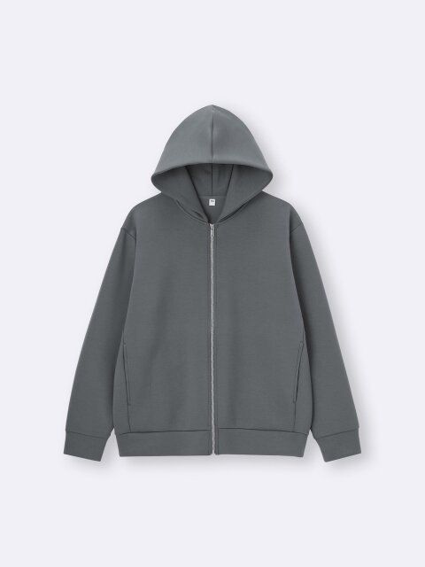 2025gu冬女性おすすめパフスウェットフルジップパーカ