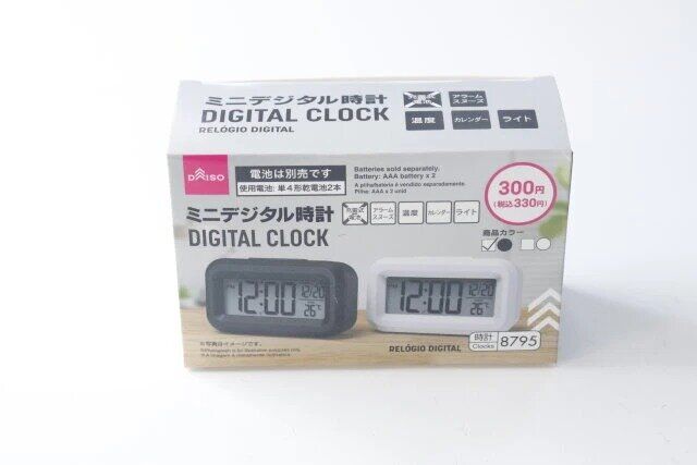 ダイソー ミニデジタル時計 パッケージ
