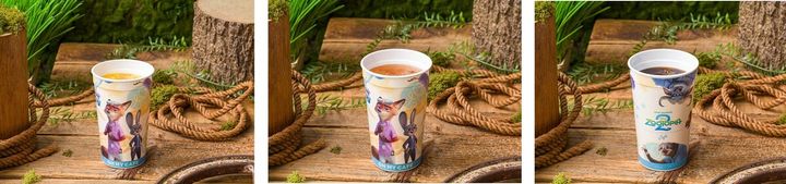 オレンジジュース、アイスティー、アイスコーヒー