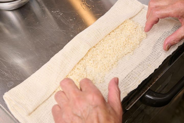 もち米の下ごしらえ