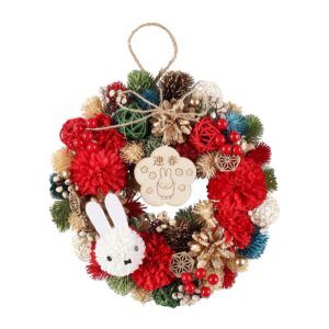 「Flower Miffy 迎春和飾り」ミッフィーマムレッド Ⓒ copyright Mercis bv,1953-2025