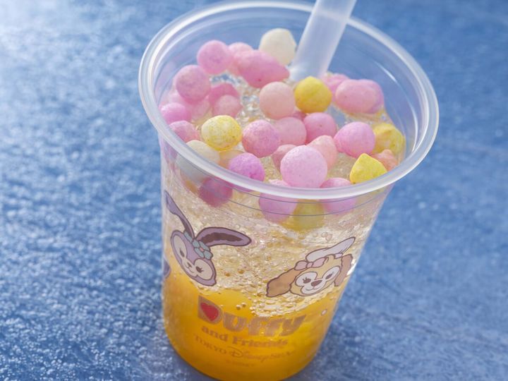 東京ディズニーシー「ダッフィー＆フレンズのハートフェルト・レターズ・オブ・フレンドシップ」スパークリングドリンク（オレンジ＆ライチー）