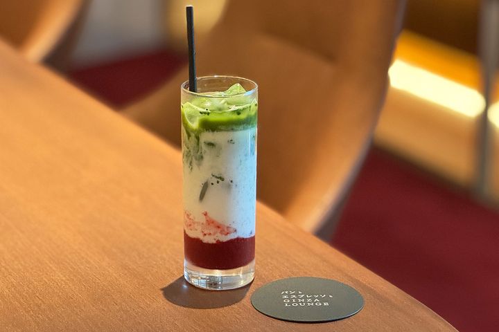 「果実抹茶ラテ」〇〇〇〇円