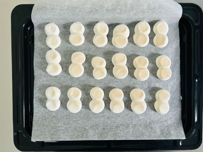 市販のお菓子で超簡単！『雪だるまクッキー』作ってみた。食べてみると…意外な食感！？